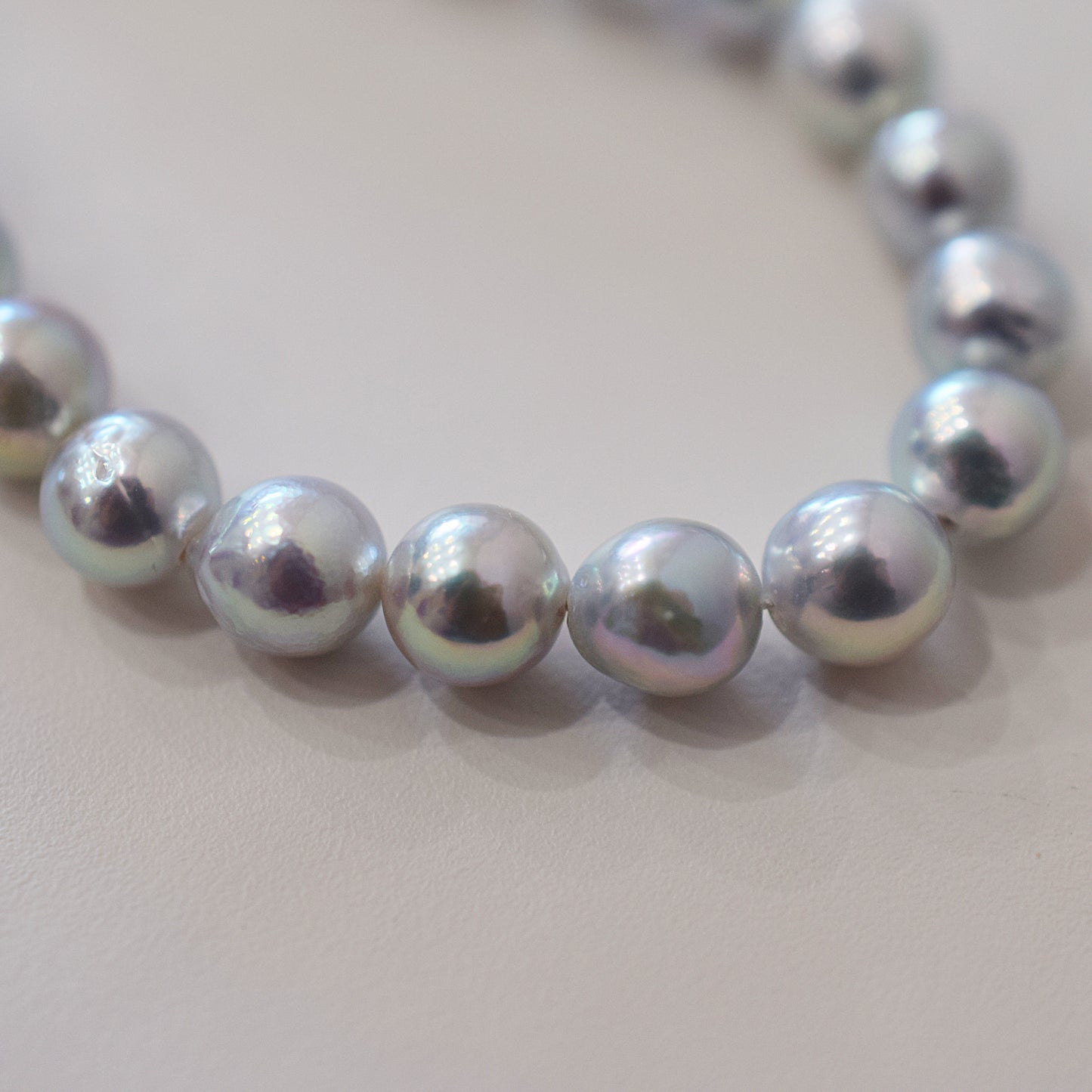 Actual product Necklace Natural color Baroque 6mm - 7mm Akoya Pearl Japan 17.1inch starand choker