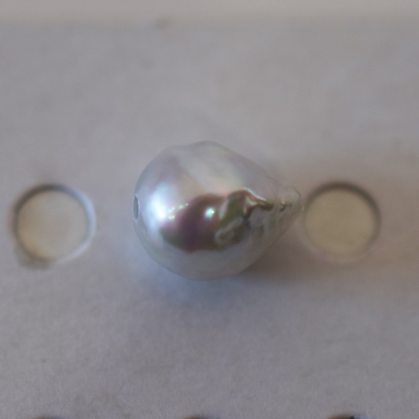 Actual product 10.8mm Necklace Natural color Seawater Real akoya Pearl Baroque Surgical Stainless Steel Japan reenspearl