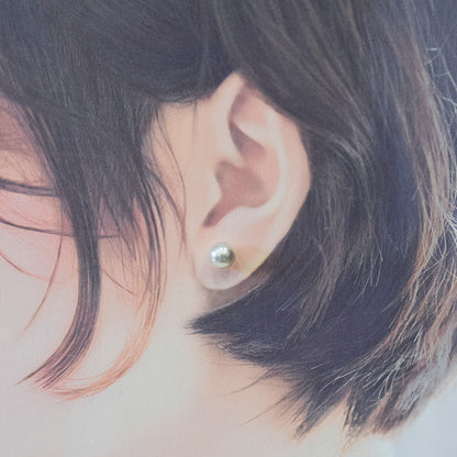 Actual product Whitepink 9mm - 9.5mm Seawater Akoya Pearl Stud Earring K18YG From Japan Japanese Seawater reenspearl