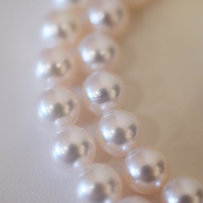 Actual product Hanadama rank white pink 7mm - 7.5mm Sea Real Akoya pearl strand choker necklace Japan Japanese Seawater Silver925