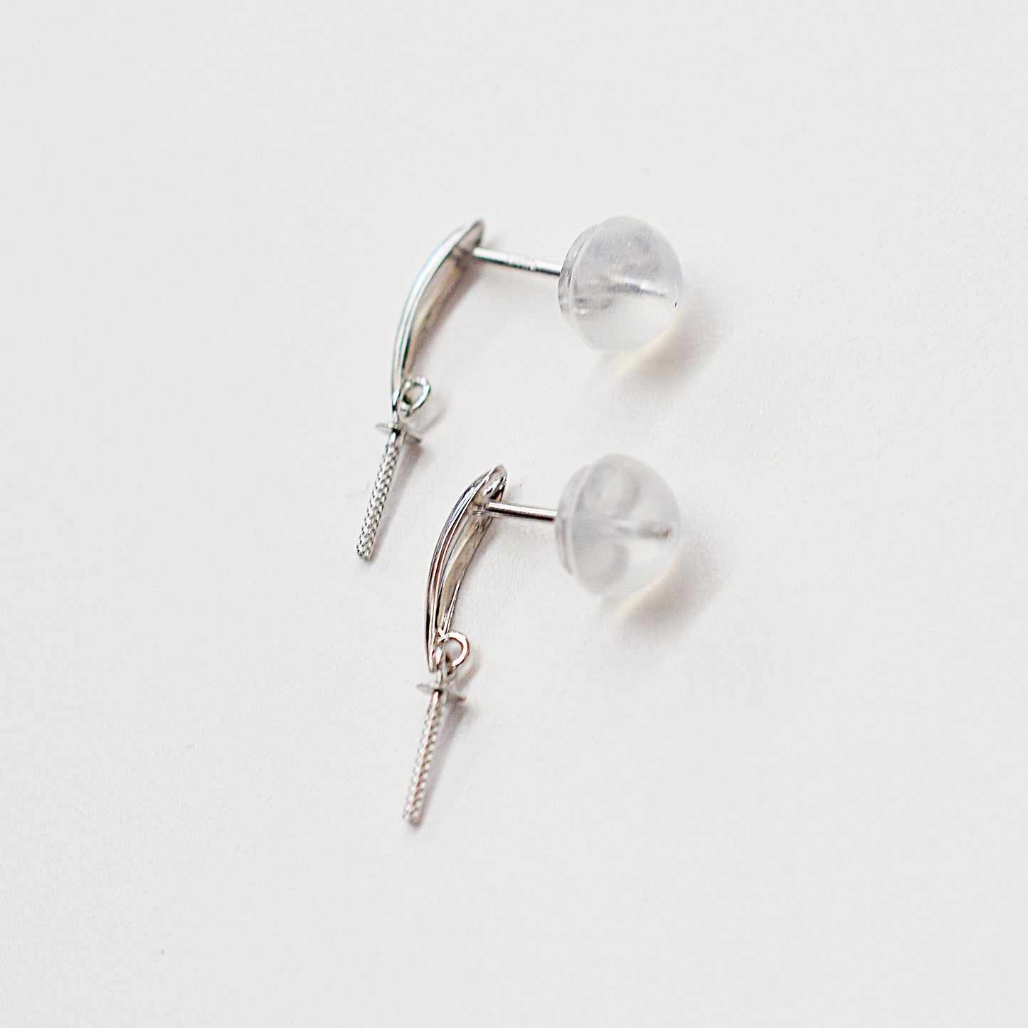 Only metal fittings K14WG stud earring Metal fitting Recommended for pearls under 9mm