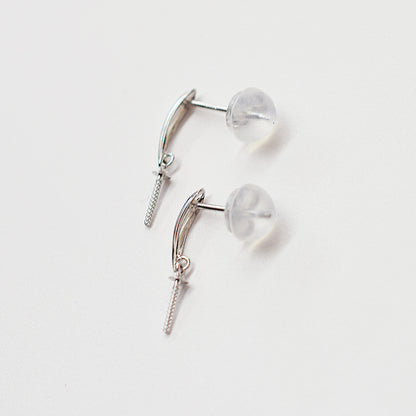 Only metal fittings K14WG stud earring Metal fitting Recommended for pearls under 9mm