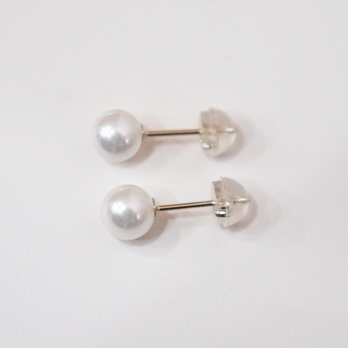【K18YG / K14WG】Hanadama rank 5.5mm - 6.5mm Seawater Akoya Pearl White Pink Stud Earring Japan anniversary Japanese Seawater birthday 真珠 あこや 花珠級
