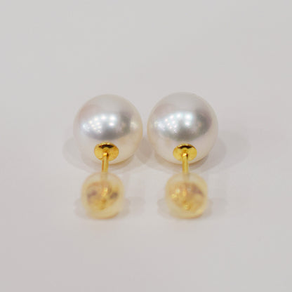 Actual product Rose Certificate from the Pearl Science Laboratory White pink 9mm - 9.5mm Akoya Earring Japan Seawater akoyapearl SK-204113