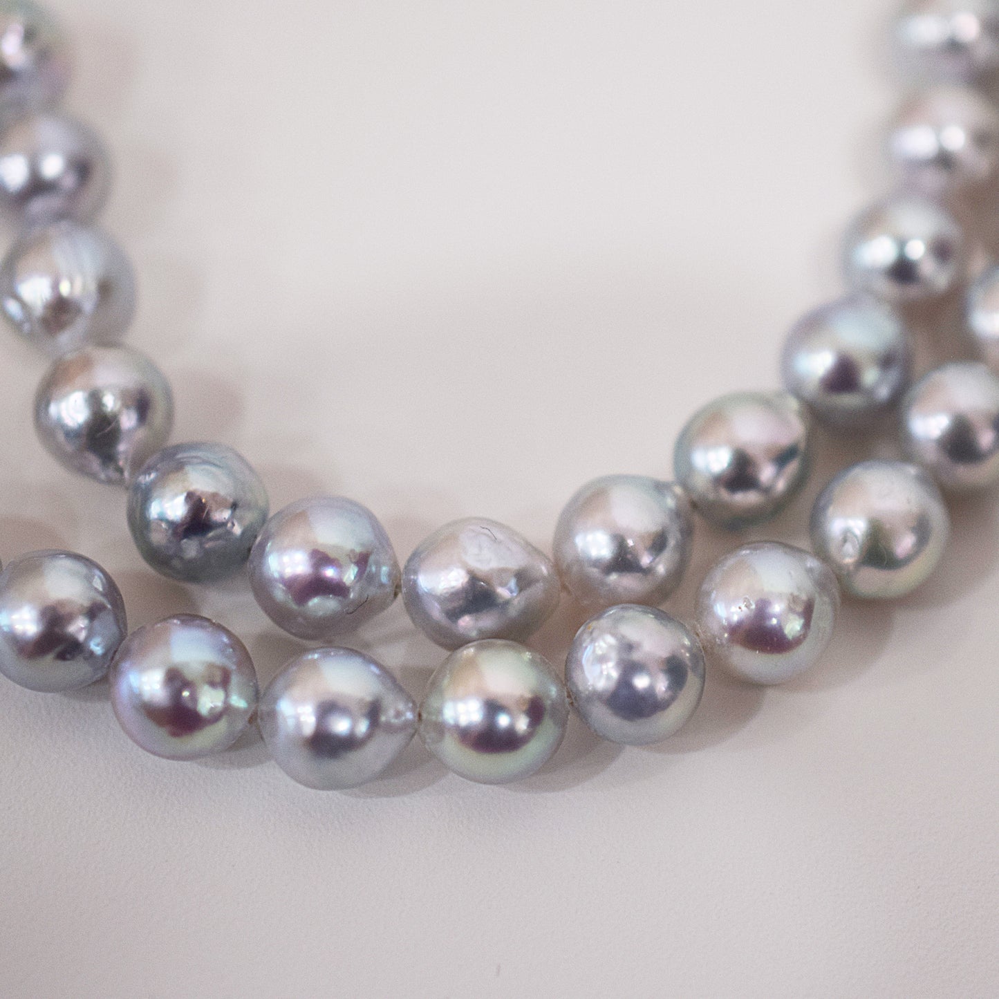 Actual product Necklace Natural color 6mm - 7.5mm Real Akoya Pearl From Japan 16.9inch 43cm starand choker reenspearl