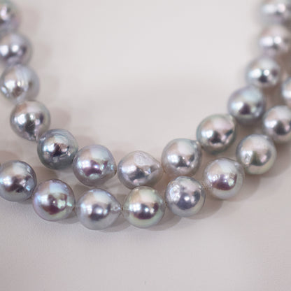 Actual product Necklace Natural color 6mm - 7.5mm Real Akoya Pearl From Japan 16.9inch 43cm starand choker reenspearl