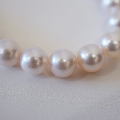 Actual product Hanadama rank white pink 8mm - 8.5mm Sea Real Akoya pearl strand choker necklace Japan Japanese Seawater Silver925