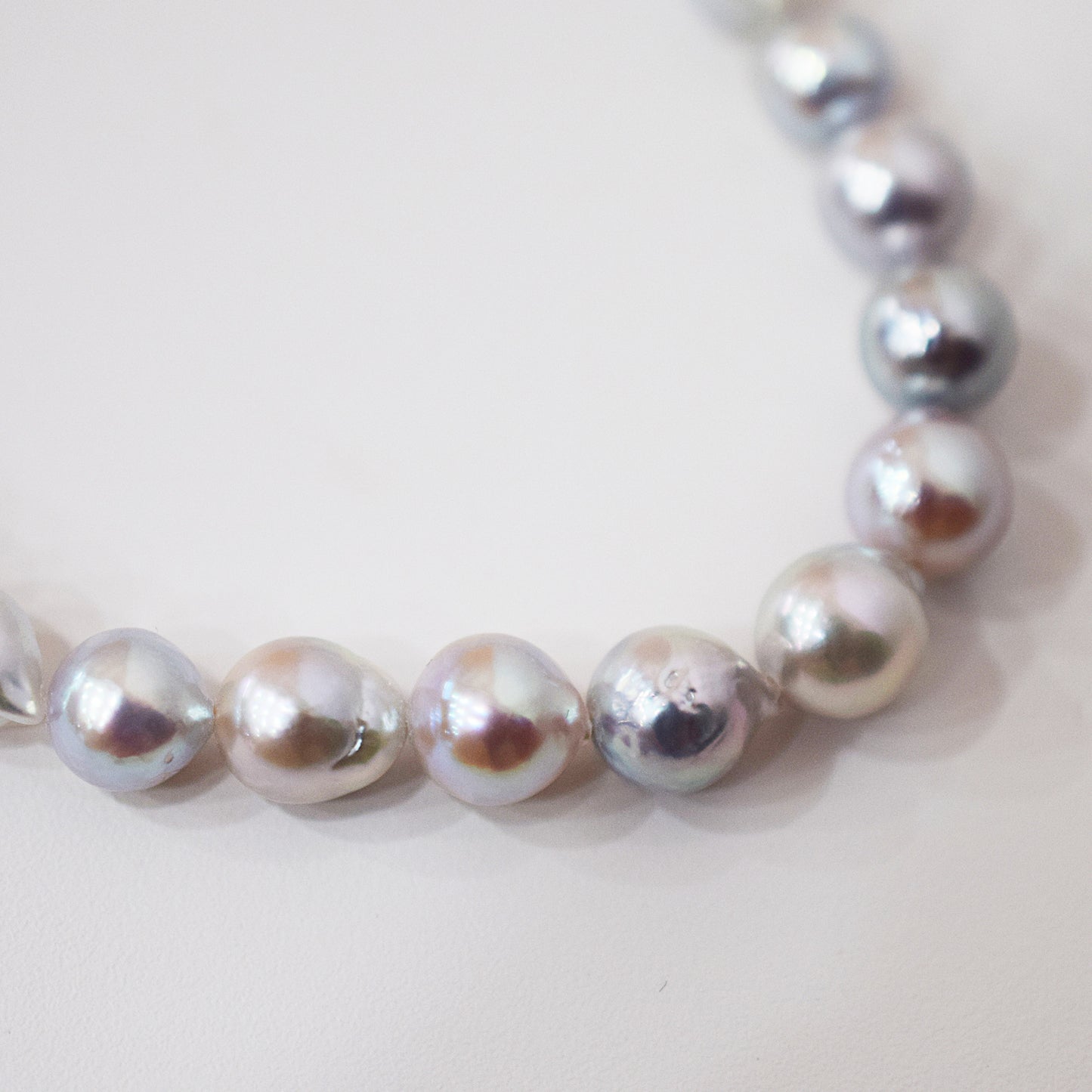 Actual product 7mm - 8mm Natural color Baroque Akoya Pearl Bracelet 7.08inch Japan AkoyaPearl SV925 Wedding Japanese Seawater