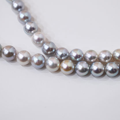 Actual product Necklace Natural multi color 6mm - 9.7mm Real Akoya Pearl From Japan 18.5inch 47cm starand choker reenspearl