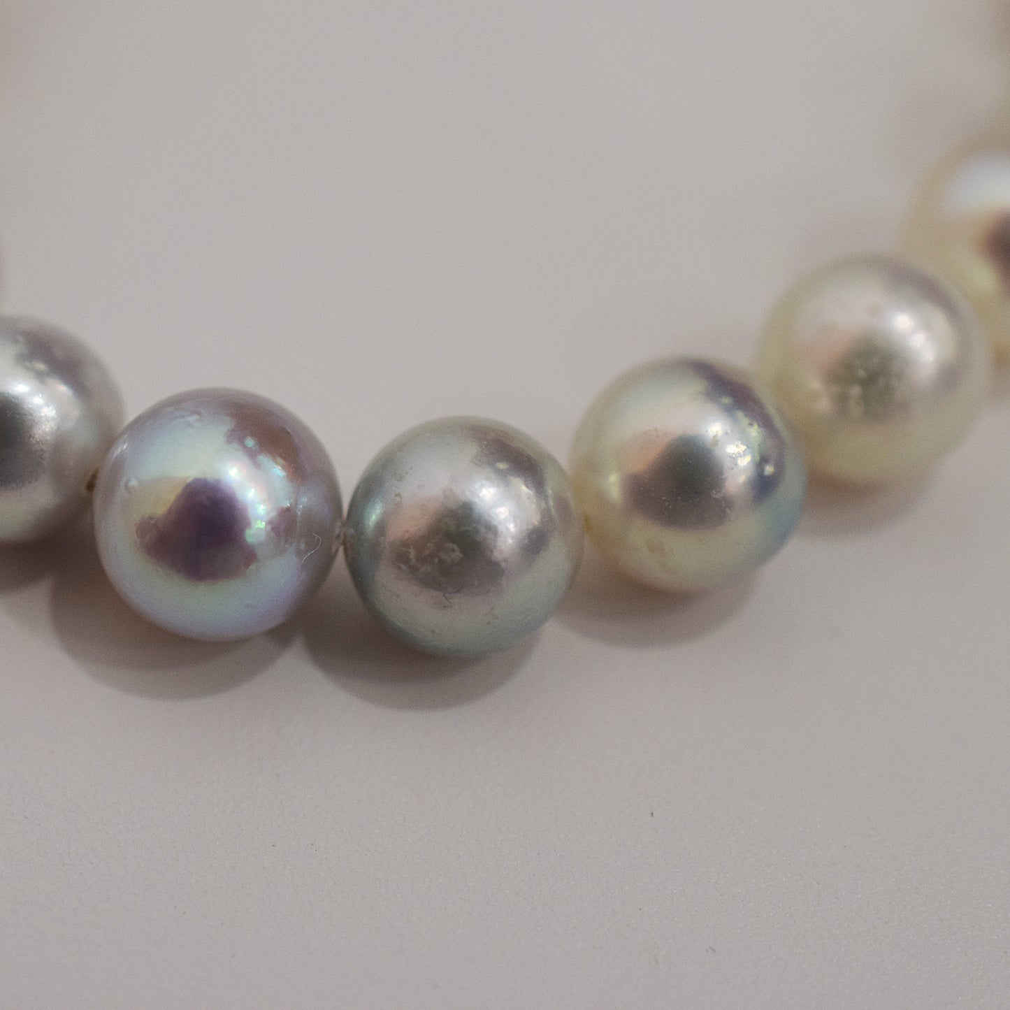 Limited to actual item 9mm - 9.5mm Natural color Multi Semi-round ~ Baroque Akoya Pearl Bracelet From Japan AkoyaPearl Stainless 7.08inch Wedding Japanese Magnet