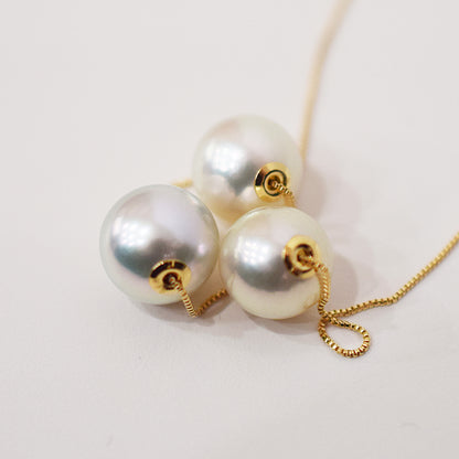 Actual product Actual product 8.8mm - 9.4mm Rose Certificate from the Pearl Science Laboratory Natural color necklace K18YG Japan reenspearl SK-439294