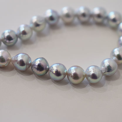 Actual product Necklace Natural color Baroque 6mm - 7mm Akoya Pearl Japan 17.1inch starand choker