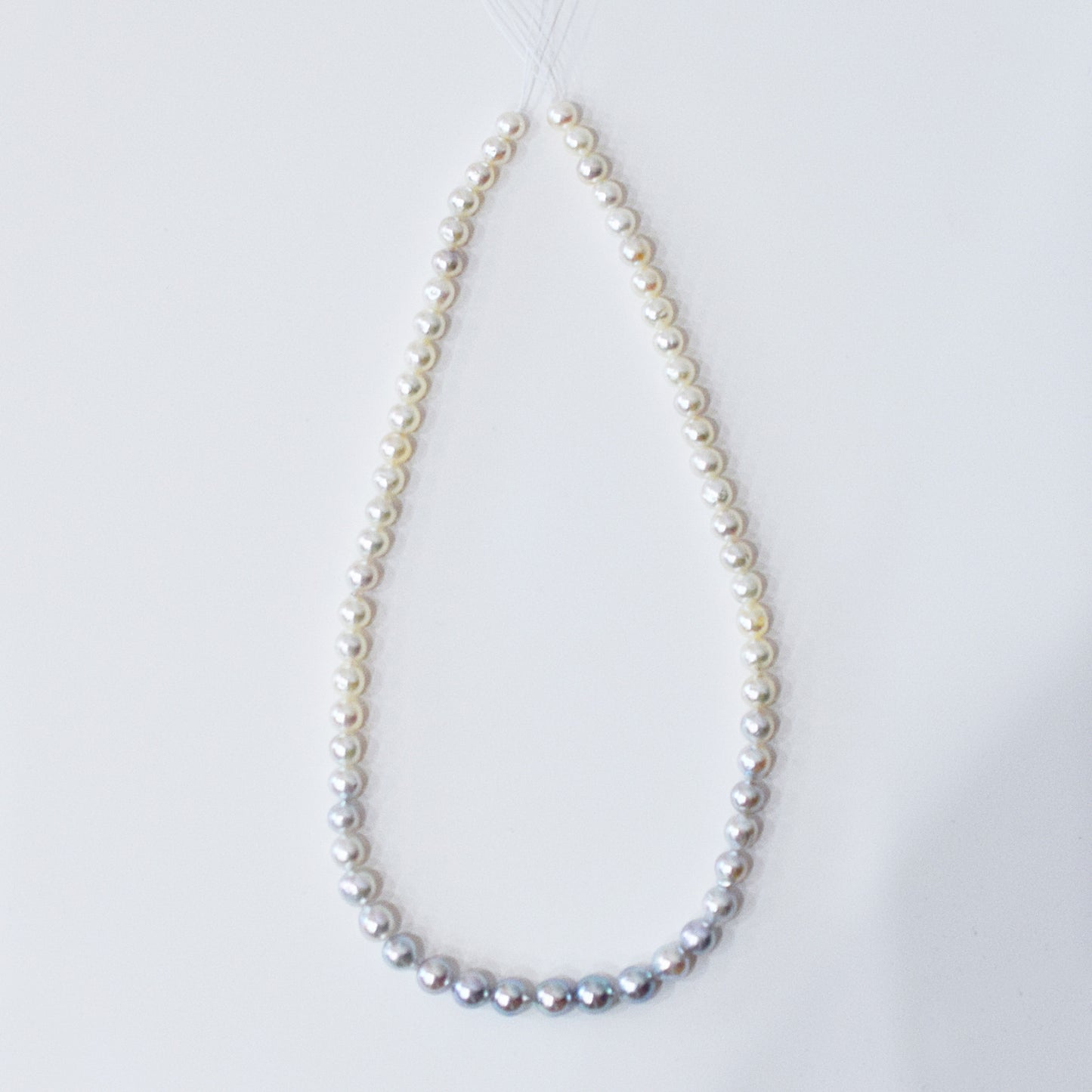 Actual product Natural color Gradient Color Baroque 6mm - 8mm Real Akoya Pearl Japan 16.3inch 41.5cm starand Japanese choker reenspearl