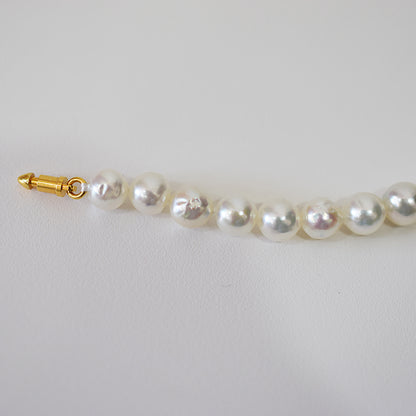 Actual product 6mm - 7mm Natural color Baroque Akoya Pearl Bracelet 7.28inch Japan AkoyaPearl SV925 Wedding Japanese Seawater