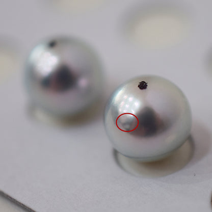 A rank Natural color 8.5mm -  9mm 1pair 2pc Loose Real akoya pearl Japan Japanese Seawater reenspearl あこや 真珠 日本