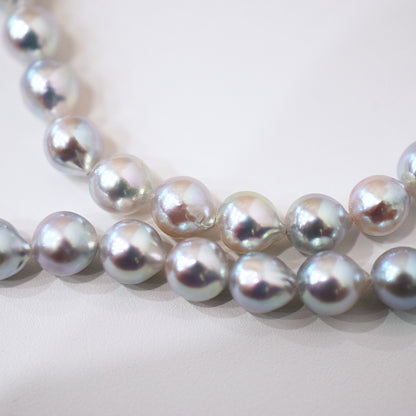 Actual product Necklace Natural color 6mm - 7.5mm Real Akoya Pearl From Japan 16.9inch 43cm starand choker reenspearl