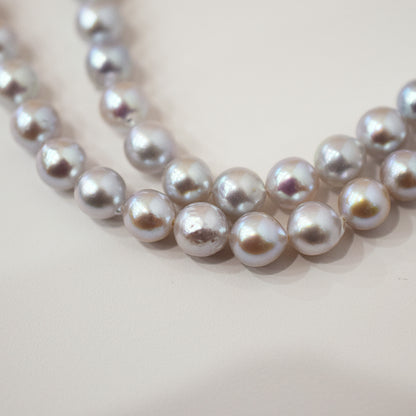 Actual product Necklace Natural color 6mm - 7.5mm Real Akoya Pearl From Japan 19.2inch 49cm starand choker reenspearl