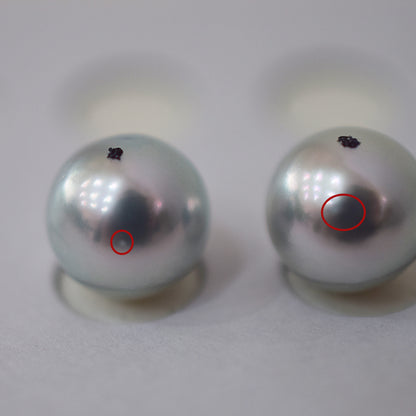 A rank Natural color 8.5mm -  9mm 1pair 2pc Loose Real akoya pearl Japan Japanese Seawater reenspearl あこや 真珠 日本