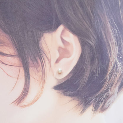 【K18YG / K14WG】Hanadama rank 5.5mm - 6.5mm Seawater Akoya Pearl White Pink Stud Earring Japan anniversary Japanese Seawater birthday 真珠 あこや 花珠級