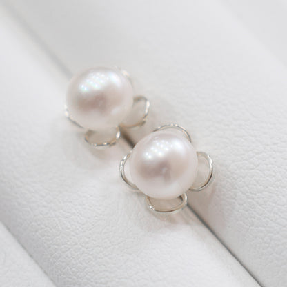 【K18YG / K14WG】Hanadama rank 6mm - 6.5mm Seawater Akoya Pearl White Pink Stud Earring Japan anniversary Japanese Seawater birthday 真珠 あこや 花珠級