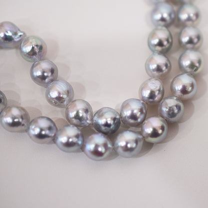 Actual product Necklace Natural color 6mm - 7.5mm Real Akoya Pearl From Japan 16.9inch 43cm starand choker reenspearl