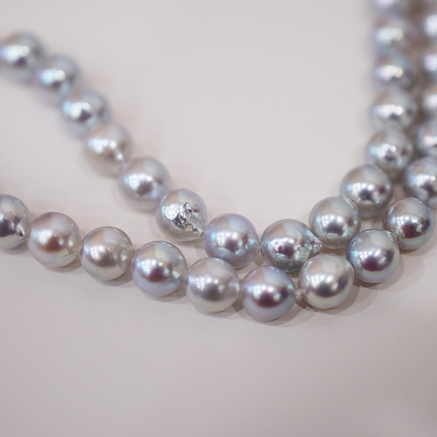 Actual product Necklace Natural color 6mm - 7.5mm Real Akoya Pearl From Japan 16.3inch 41.5cm starand choker reenspearl