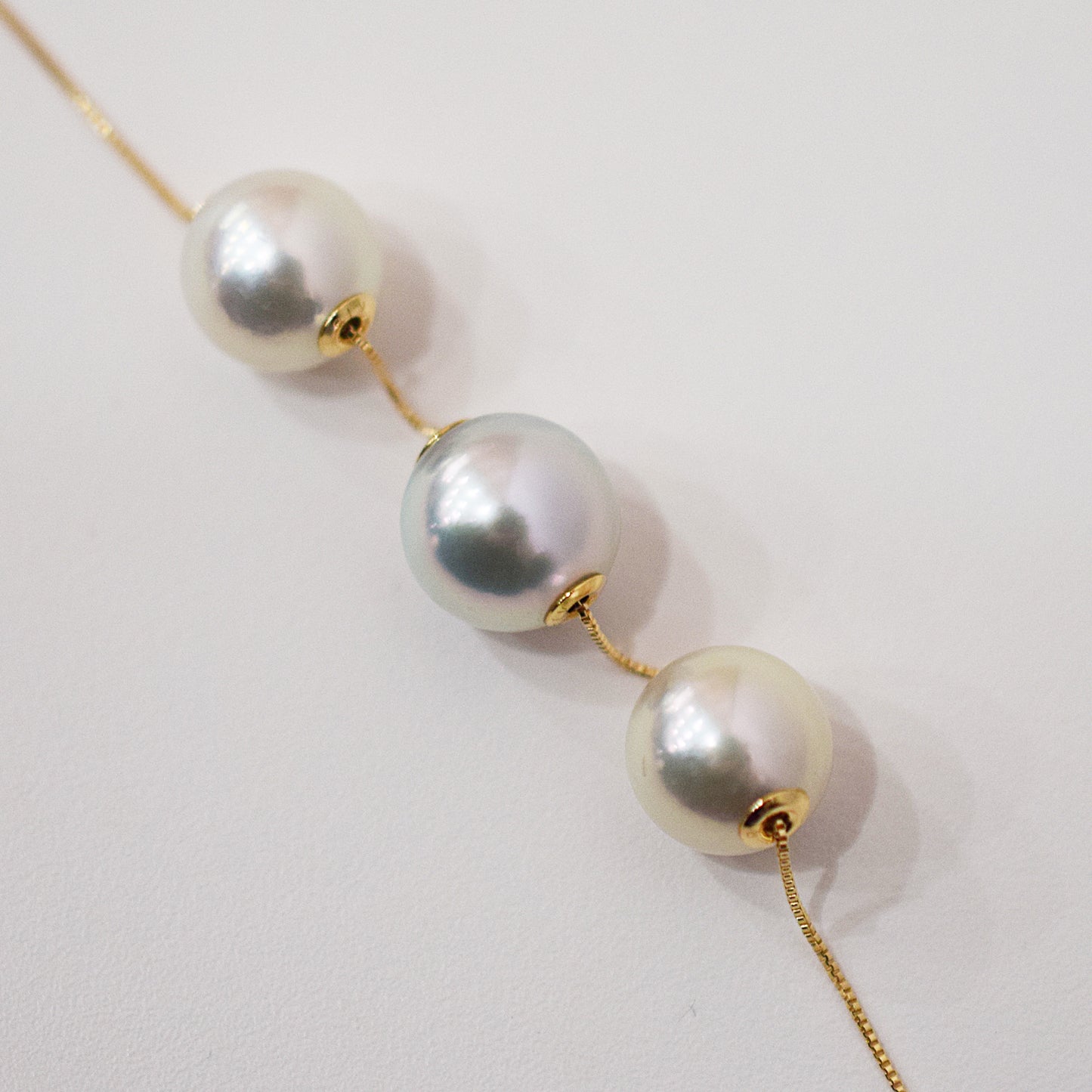 Actual product Actual product 8.8mm - 9.4mm Rose Certificate from the Pearl Science Laboratory Natural color necklace K18YG Japan reenspearl SK-439294