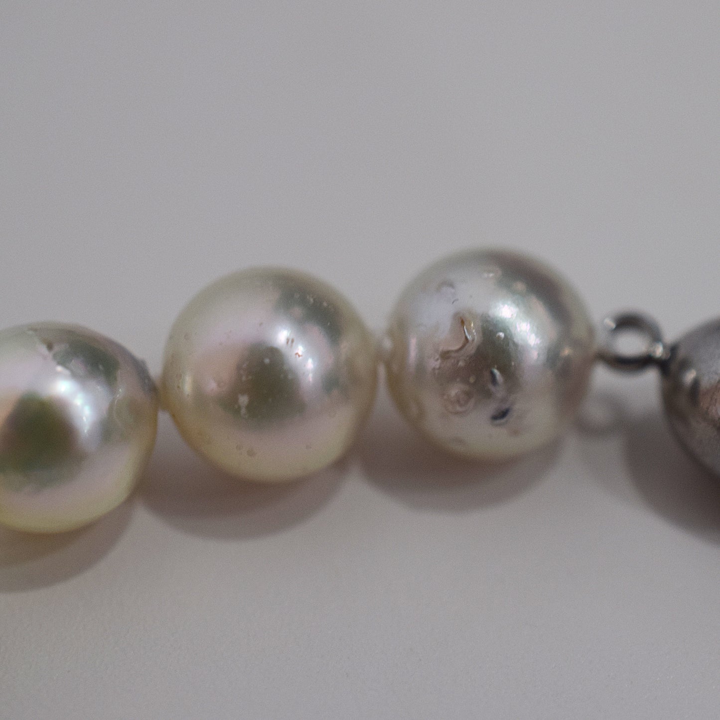 Limited to actual item 9mm - 9.5mm Natural color Multi Semi-round ~ Baroque Akoya Pearl Bracelet From Japan AkoyaPearl Stainless 7.08inch Wedding Japanese Magnet