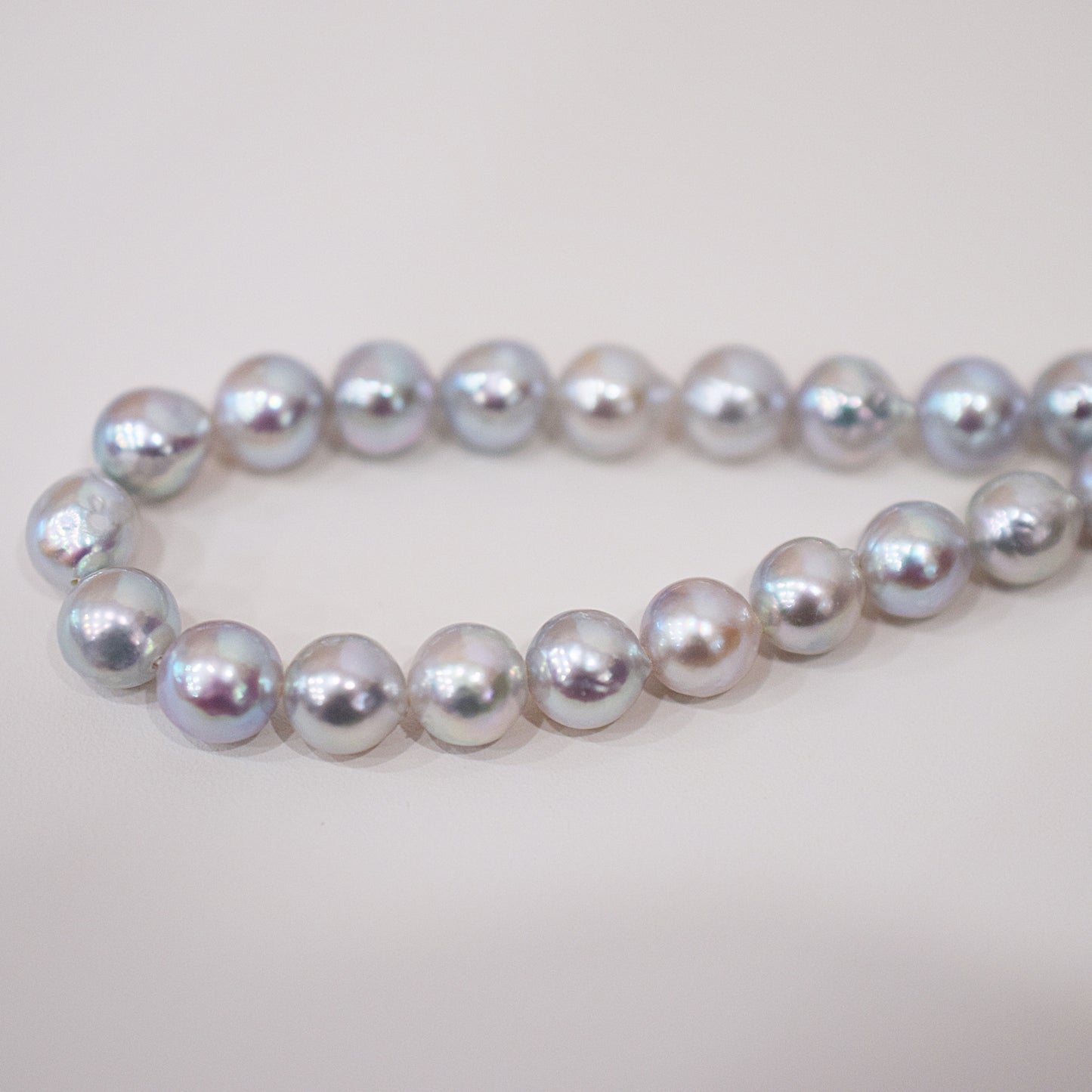 Actual product Necklace Natural color 6mm - 7.5mm Real Akoya Pearl From Japan 16.3inch 41.5cm starand choker reenspearl