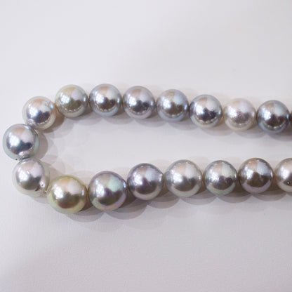 Actual product Necklace Natural multi color 6mm - 9.7mm Real Akoya Pearl From Japan 18.5inch 47cm starand choker reenspearl