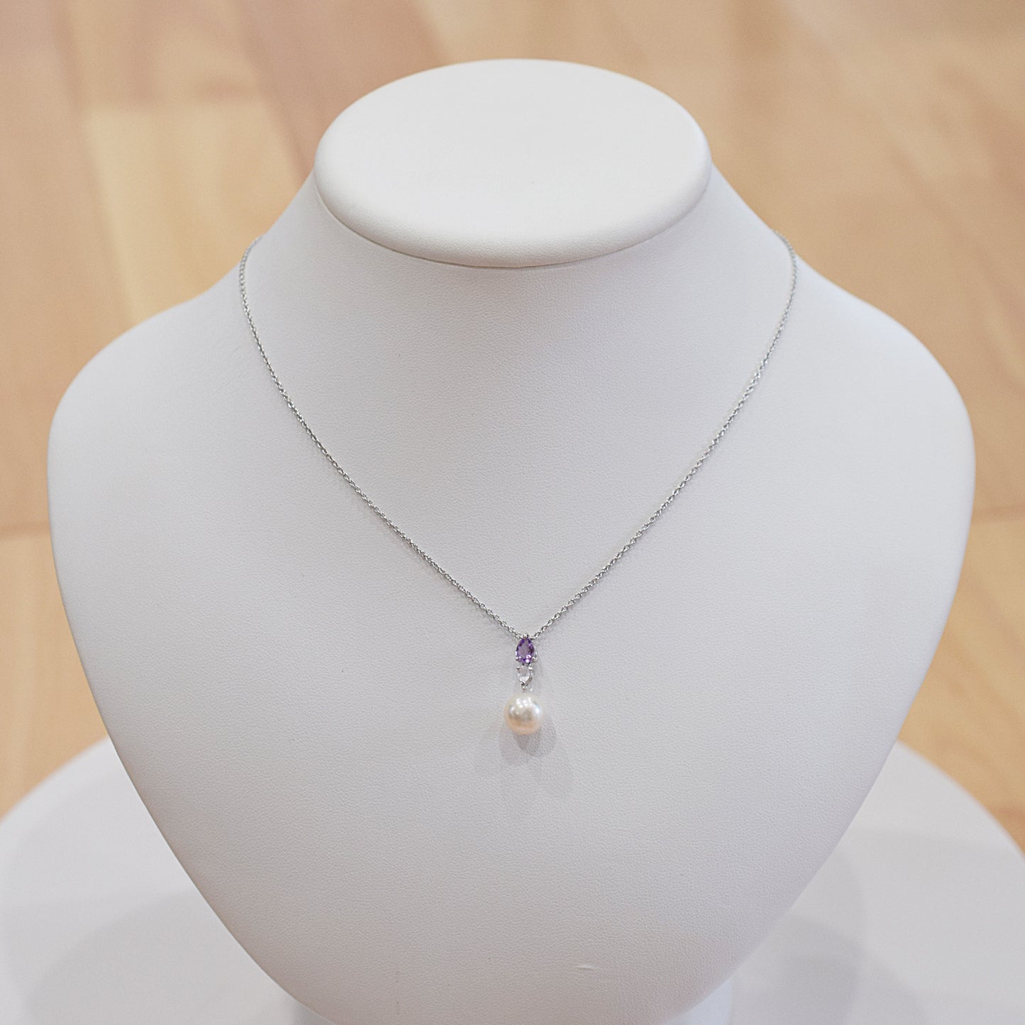 White pink 9mm - 9.5mm hanadama rank pendant necklace Akoya Pearl SV925 Semi-precious stones Japan Seawater reenspearl Birthday あこや 真珠