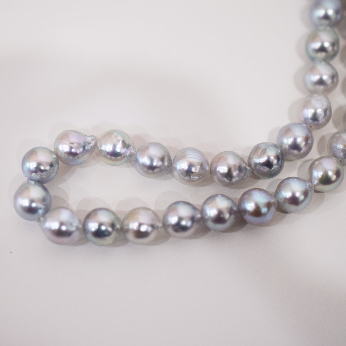 Actual product Necklace Natural color 6mm - 7.5mm Real Akoya Pearl From Japan 16.9inch 43cm starand choker reenspearl