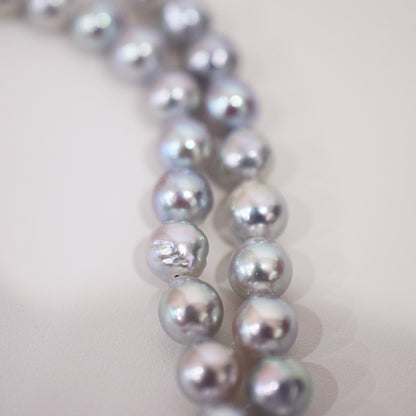 Actual product Necklace Natural color 6mm - 7.5mm Real Akoya Pearl From Japan 16.9inch 43cm starand choker reenspearl
