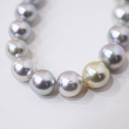 Actual product Necklace Natural multi color 6mm - 9.7mm Real Akoya Pearl From Japan 18.5inch 47cm starand choker reenspearl