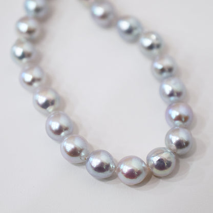 Actual product Necklace Natural color 6mm - 7.5mm Real Akoya Pearl From Japan 16.9inch 43cm starand choker reenspearl