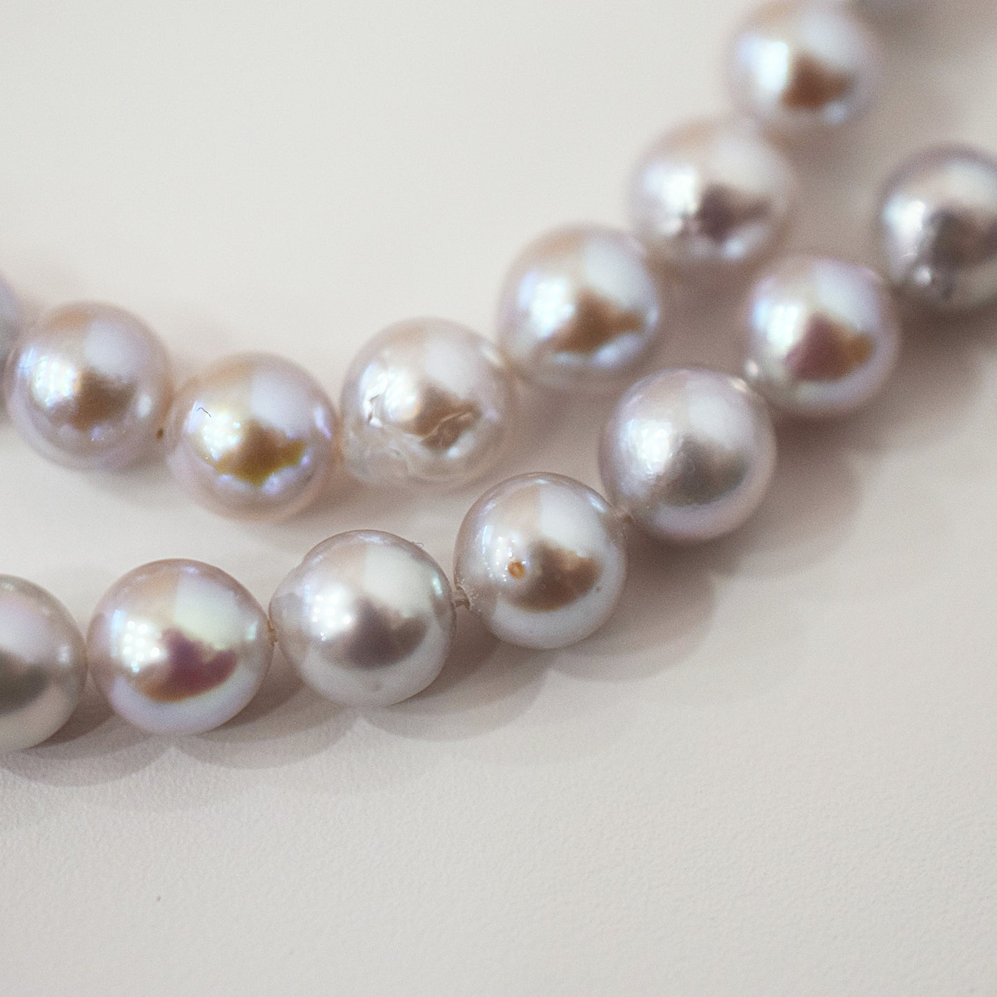 Actual product Necklace Natural color 6mm - 7.5mm Real Akoya Pearl From Japan 19.2inch 49cm starand choker reenspearl