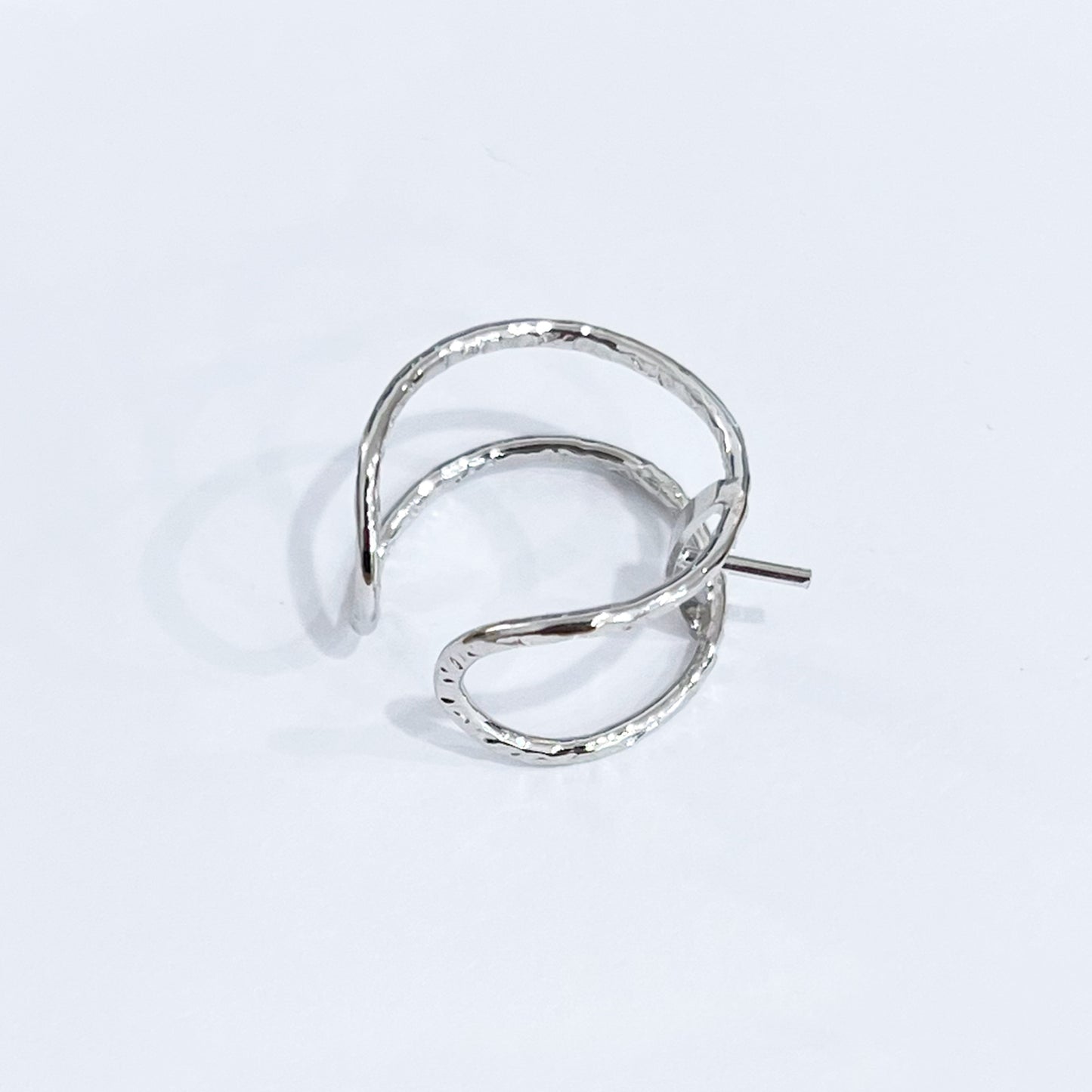 ［Custom-made］(1)White pink 7.5mm - 8mm akoya pearl Triangle Ear Cuff, (2)atural color 8.5mm - 9mm SV925 Ear Cuff