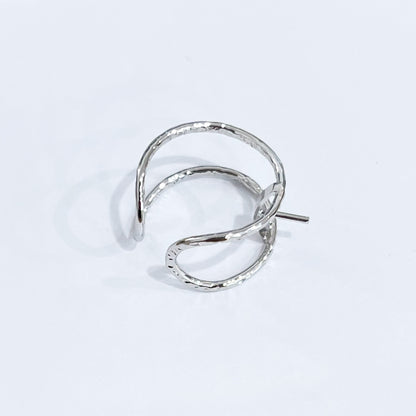 ［Custom-made］(1)White pink 7.5mm - 8mm akoya pearl Triangle Ear Cuff, (2)atural color 8.5mm - 9mm SV925 Ear Cuff
