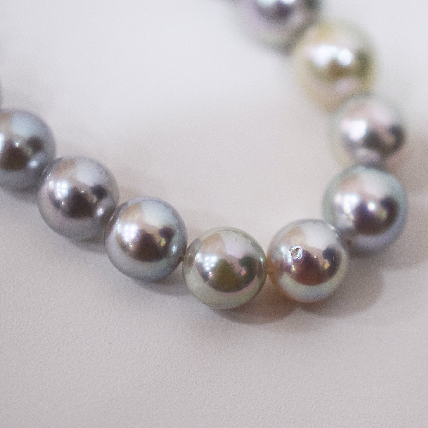 Actual product Necklace Natural multi color 6mm - 9.7mm Real Akoya Pearl From Japan 18.5inch 47cm starand choker reenspearl