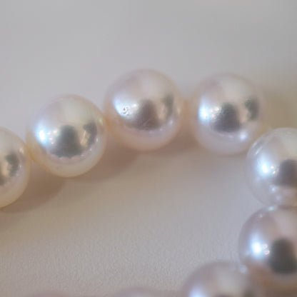 Actual product Hanadama rank white pink 7mm - 7.5mm Sea Real Akoya pearl strand choker necklace Japan Japanese Seawater Silver925