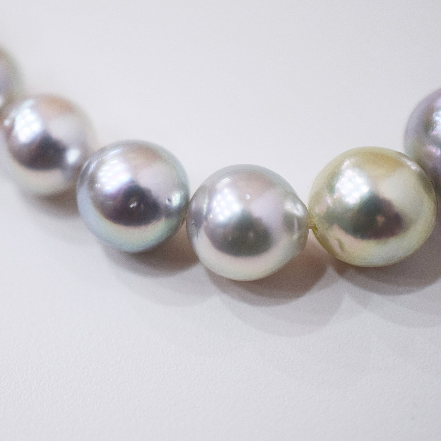Actual product Necklace Natural multi color 6mm - 9.7mm Real Akoya Pearl From Japan 18.5inch 47cm starand choker reenspearl