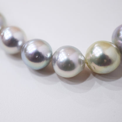 Actual product Necklace Natural multi color 6mm - 9.7mm Real Akoya Pearl From Japan 18.5inch 47cm starand choker reenspearl