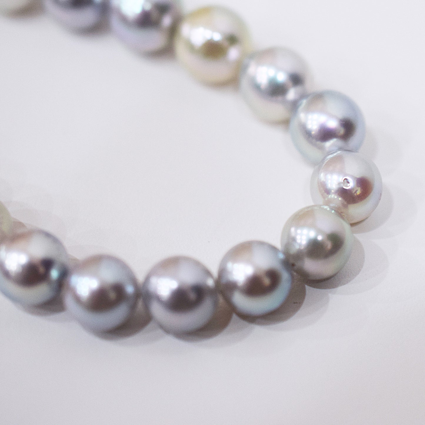 Actual product Necklace Natural multi color 6mm - 9.7mm Real Akoya Pearl From Japan 18.5inch 47cm starand choker reenspearl