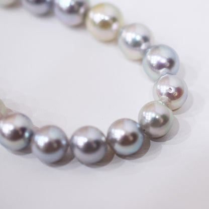 Actual product Necklace Natural multi color 6mm - 9.7mm Real Akoya Pearl From Japan 18.5inch 47cm starand choker reenspearl