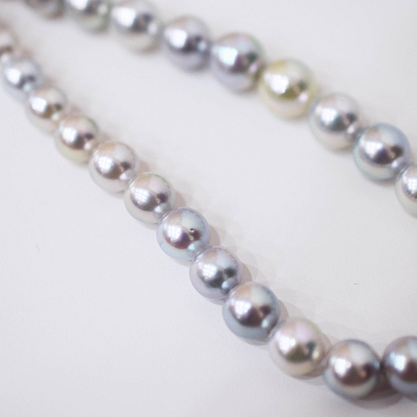 Actual product Necklace Natural multi color 6mm - 9.7mm Real Akoya Pearl From Japan 18.5inch 47cm starand choker reenspearl